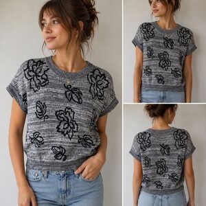 Vintage Walker & Lane Floral Sweater Top‎ Made in Japan Cottagecore S